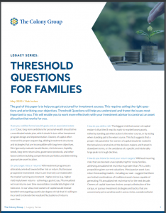 Legacy Series: Threshold Questions For Familes PDF Cover